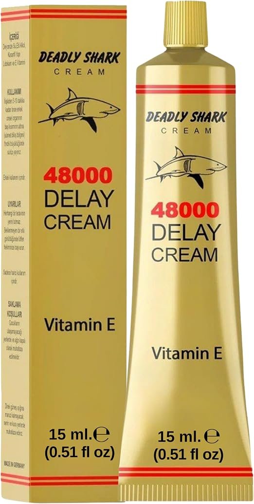 Men's delay cream with Vitamin E in a 15 mL tube