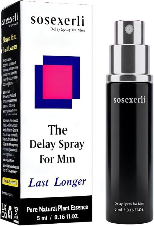 Plant-based intimate wellness spray for men in a compact 5ml bottle