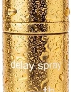 Plant-based male delay spray in a compact bottle