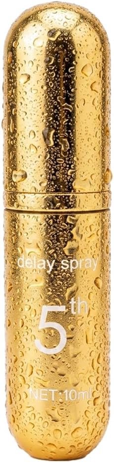 Plant-based male delay spray in a compact bottle