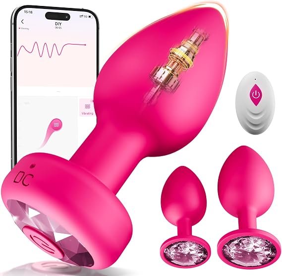 Prostate massager with app control and multiple vibration settings