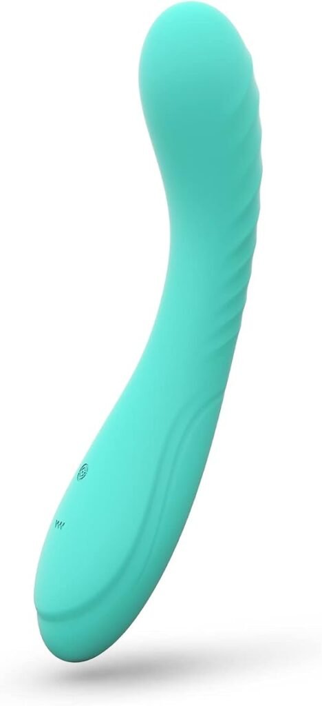 rechargeable curved silicone vibrator with flexible head