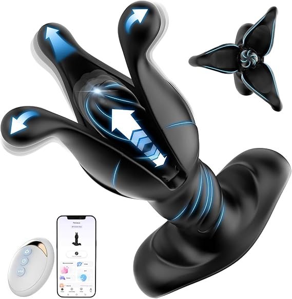 Smart Silicone Prostate Massager with App Control and multifunctional design