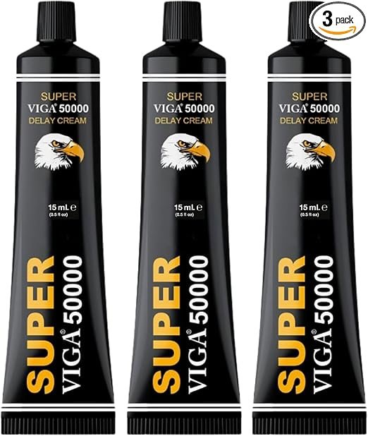 Super VIGA 50000 cream with Vitamin E in its 15 mL packaging