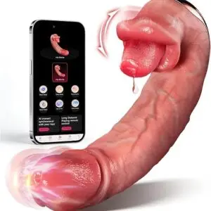 Tongue Thrusting Dildo Vibrator with soft silicone design