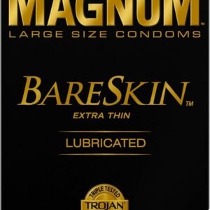 Trojan Magnum Bareskin Large Size Condoms 10 count box