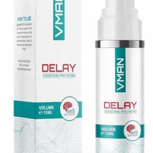VMAN Delay Spray for Men in a compact pump-spray bottle
