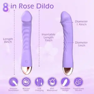 Waterproof USB-C rechargeable realistic vibrator