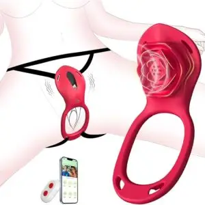 Wearable rose vibrator with app and remote control