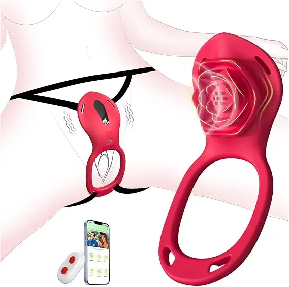 Wearable rose vibrator with app and remote control