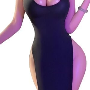 Women's Black Silky Stretch Nightgown – Secretary Costume Lingerie
